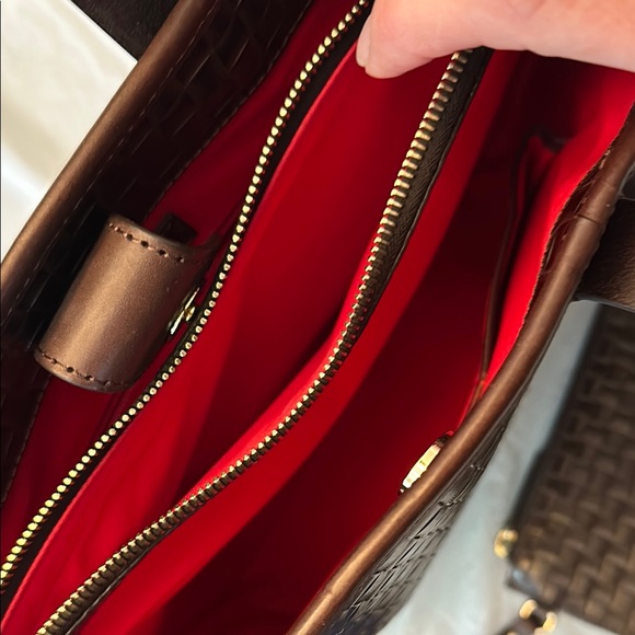 Dooney & Bourke Brown Woven Leather Tote Bag - Picture 7 of 10